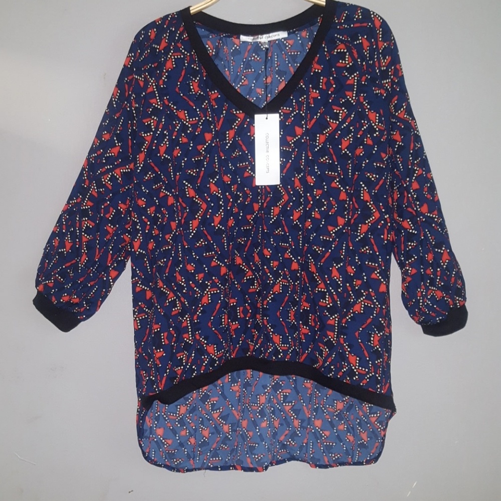Collective Concepts 3/4 Sleeve Blouse NWT